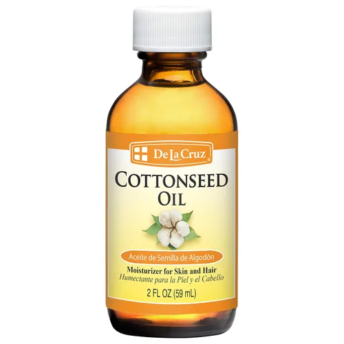 De La Cruz Aceite de semilla de algodón, hidratante para piel y cabello, aceite portador multiusos, 2 onzas líquidas (1 botella)