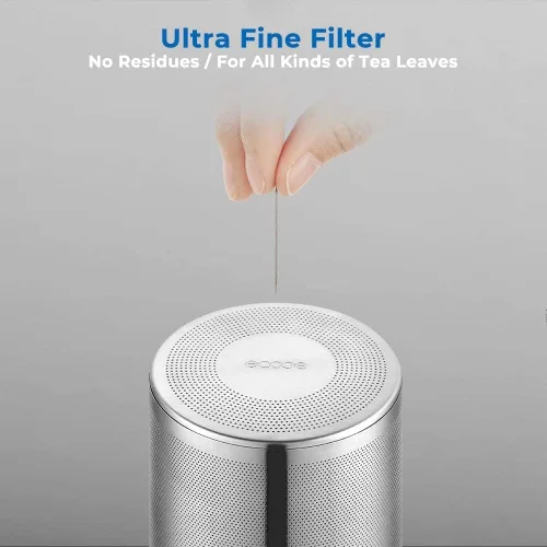 Vista 3 de Tetera de vidrio grande XL de 67 onzas con infusor apta para estufa, teteras para vaso de té suelto, tetera de vidrio para estufa, tetera