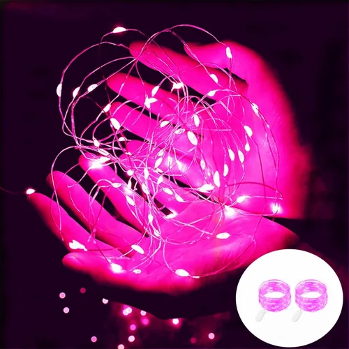 Vista 17 de Luces rojas de Halloween de 7 pies, funciona con pilas, luces LED de Navidad para interiores y exteriores, piezas centrales, guirnaldas, mesa