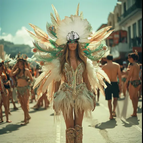 Vista 34 de HOMELEX Tocado de plumas negras para mujer, accesorios de carnaval caribeño