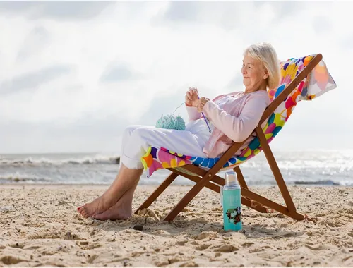 Vista 4 de Mdoker Agujas de tejer de aluminio de 13.8 pulgadas, aguja de tejer para suéter de metal recto de un solo punto de color para proyectos de tejer