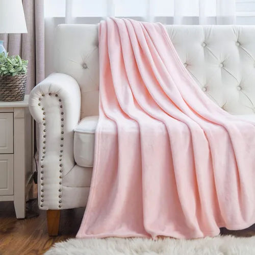 Vista 8 de Bedsure - Manta de vellón, tamaño queen, suave, ligera, afelpada, mullida, acogedora, de microfibra de lujo, color rosa, 90 x 90 pulgadas