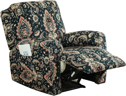 Vista 31 de Eco-Ancheng Fundas reclinables de 4 piezas, fundas para sillas reclinables, fundas elásticas para sofá reclinable, fundas ajustables