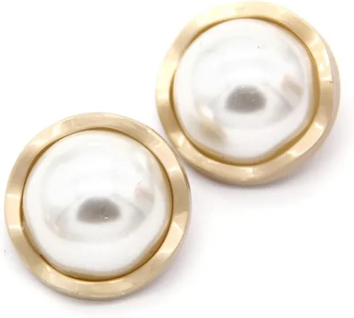 5 piezas de botones de perla dorada de metal para mujer para abrigos de ropa, botones de suéter para decoración de costura, accesorios para #6