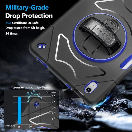 Vista 2 de Miesherk Funda para iPad de 10ª generación 2022: Funda para iPad 10.9 de grado militar, resistente a prueba de golpes, para iPad de 10.9 pulgadas