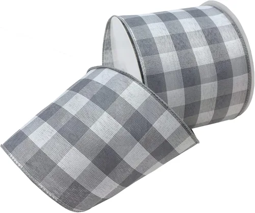 Vista 6 de Morex Ribbon Cinta de tafetán Cambridge con cable, 1.5 pulgadas por 10 yardas, gris, 7398.40/10-631