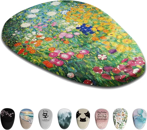 Vista 11 de Alfombrilla de mouse ergonómica con soporte de muñeca, alfombrilla de mouse blanca con reposamuñecas, toda la espuma viscoelástica y base