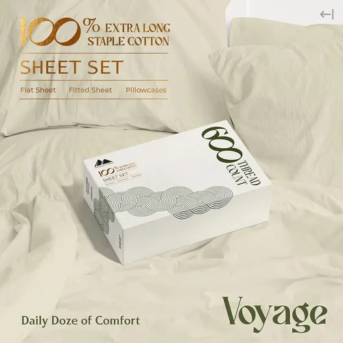 Vista 103 de Mayfair Linen Juego de sábanas de 100% algodón egipcio, tamaño individual (paquete de 2) – Sábanas de lujo blancas de 600 hilos, tamaño individual