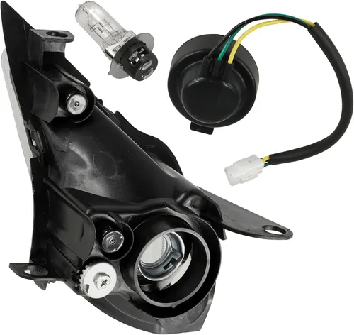 Vista 4 de Caltric Conjunto de faro delantero derecho compatible con Yamaha Raptor 350 YFM350 2004 2005 2006 2007 2008 2009 2010-2013