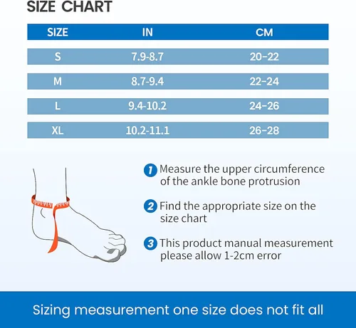 Vista 4 de Galvaran Tobillera, soporte de tobillo de compresión transpirable ajustable, para hombres y mujeres con esguinces de tobillos, ligamentos