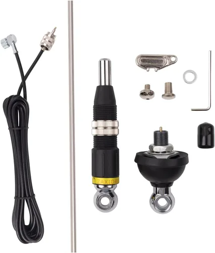 Vista 2 de VECTORCOM Kit de Antena de Montaje Móvil de 10m y CB con Cable Coaxial RG58 de 3M con Conector PL259, Adecuado para Radio CB y Radio de 10 Metros