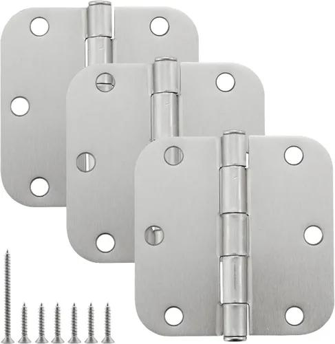 Vista 14 de Paquete de 3 bisagras negras para puerta de 3.5 pulgadas, bisagras de puerta interiores de 3 1/2 pulgadas, bisagras de puerta negras mate