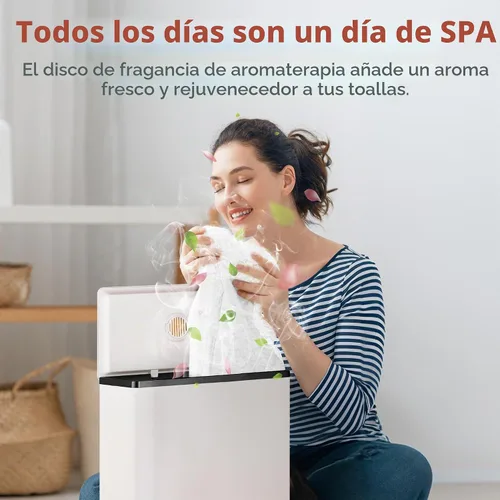 Vista 3 de SereneLife - Calentador de toallas rectangular, cubo con capacidad grande, calentador de toallas y mantas de un solo toque con tapa aislada, para 2