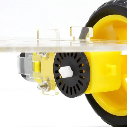 Vista 4 de YIKESHU Kit de chasis de robot inteligente 2WD, auto inteligente robot con codificador de velocidad, caja de batería, kit de robótica de 2 ruedas