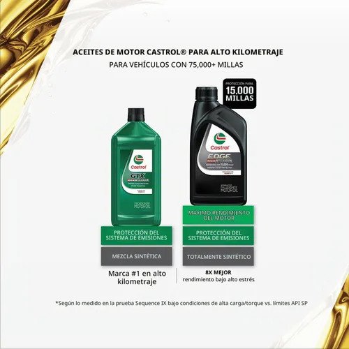 Vista 5 de Edge High Mileage 5W-30 Aceite de motor sintético completo avanzado, 1 cuarto de galón (paquete de 1)