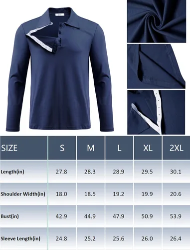 Vista 4 de Deyeek Camisas de cirugía posterior al hombro para hombres, ropa de quimioterapia de manga larga