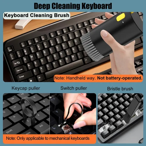 Vista 3 de VICHYIE Kit de limpieza multifuncional 20 en 1 para dispositivos electrónicos, cepillo de limpieza de teclado, kit de limpieza de auriculares
