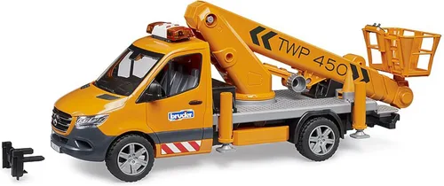 Vista 3 de Bruder 02679 MB Sprinter camión de servicio/grúa, cesta hombre w L/S módulo