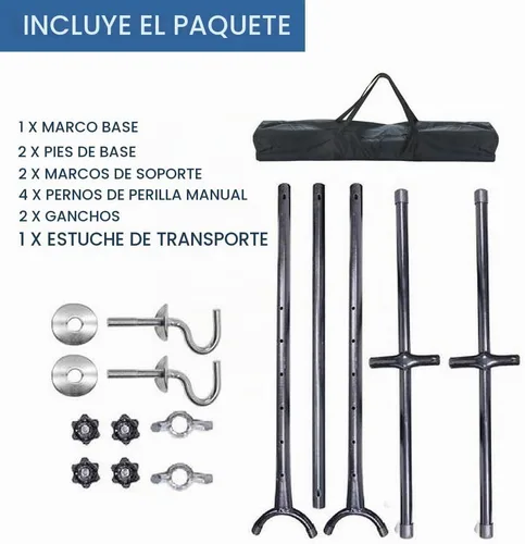 Vista 5 de Ezone Hamaca ajustable con soporte de acero que ahorra espacio, portátil, fácil de instalar para interiores y exteriores, hamaca para dos personas