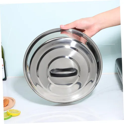 Vista 8 de Cubierta redonda para hilvanar, tapa de cacerola, cubierta de olla de cocina, cubierta de plancha, cubierta de cocción al vapor, cúpula de fusión