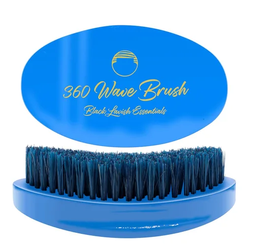 Vista 18 de Cepillo de ondas 360, crea ondas más profundas, cepillos curvos de cerdas de jabalí suaves y duras (cepillo suave, negro)