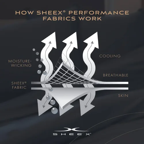 Vista 3 de SHEEX Juego de sábanas Original Performance con 2 fundas de almohada, tela ultra suave que ventila mejor que el algodón