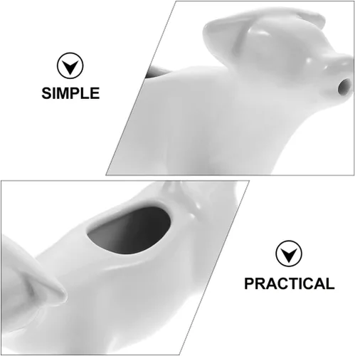 Vista 7 de Cabilock Jarra de crema de cerámica, jarra de leche con forma de vaca, jarra de leche de café, jarra de crema de leche, jarras de crema