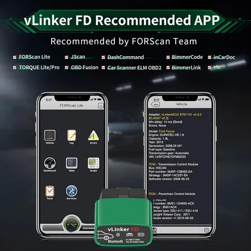 Vista 7 de VGATE vLinker FD Bluetooth OBD2 Escáner Herramienta de Diagnóstico, Lectores de Código de Automóvil y Herramientas de Escaneo para Android y Windows