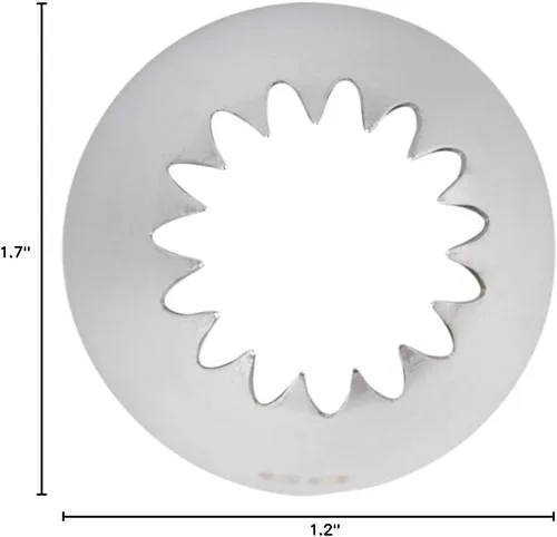 Vista 8 de Restaurantware Pastry Tek - Punta para decoración de 1 estrella abierta, punta de glaseado de acero inoxidable resistente a abolladuras, apta