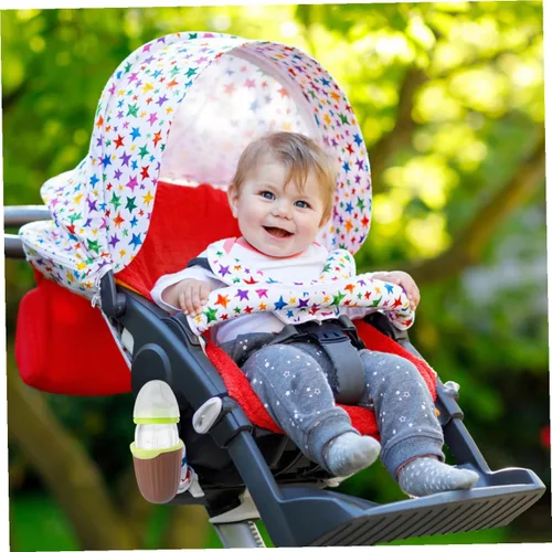 Vista 5 de SUPVOX Adjustable Stroller Bottle Holder Cup Rack for Wheelchairs Bikes Scooters Grip Storage Organizer for Cups and Water Bottles