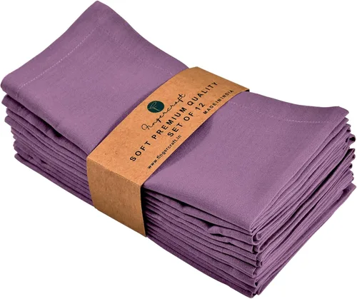 Vista 36 de Fingercraft Servilletas de tela multicolor - Juego de 12 servilletas de algodón puro para almuerzo y cena diarias - Regalo para fiestas