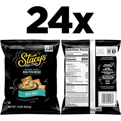 Vista 3 de Stacy’s Chips de pita con sabor a azúcar y canela, sin colores ni sabores artificiales, 1,5 oz (paquete de 24)