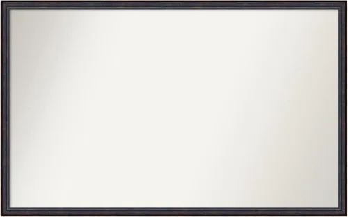 Vista 82 de Amanti Art Espejo de baño de bronce para sobre el fregadero, 25 x 26 pulgadas, espejo rectangular de bronce oscuro, marco de madera tradicional