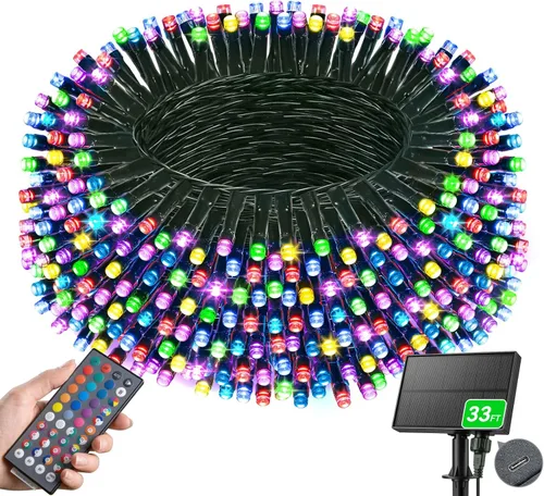 Vista 11 de LitHome Cadena de luces de Navidad que cambian de color, conectables, 33