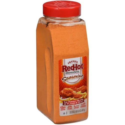 Frank's RedHot Condimento Original, 21.2 oz - Un Recipiente de 21.2 Onzas de Mezcla de Condimento de Salsa Picante de Ajo Sabroso y Pimienta Cayena