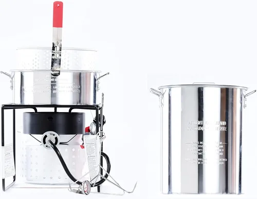 Vista 12 de King Kooker Paquete de propano para freír y hervir al aire libre con 2 ollas, plateado, una talla (12RTFBF3)