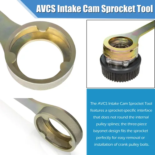 Vista 4 de Kit de herramientas de llave de soporte de piñón de leva de admisión/escape compatible con Subaru AVCS JDM y STD Alternativa a #499207400#499207400-A