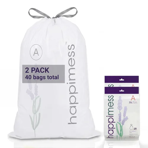 Vista 27 de happimess Bolsas de basura con cordón de 8 galones (30 litros), sin perfume, transparentes, resistentes para cocina y hogar, ajuste personalizado