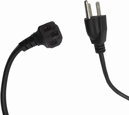 Vista 3 de Cable de alimentación en espiral hembra de 3 clavijas, cable de alimentación de CA de 3 clavijas, cable de alimentación de 8.2 ft/8 pies, 18 AWG