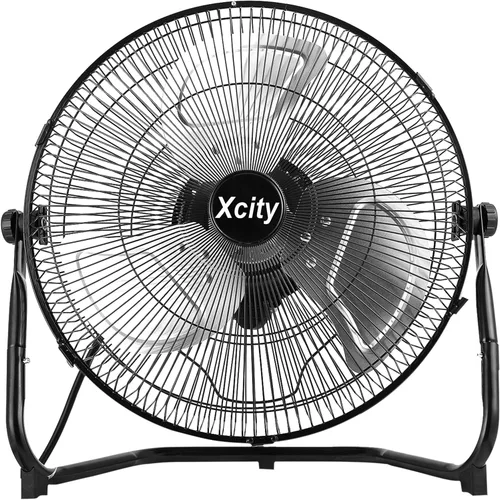Xcity Ventiladores de Piso Industriales de Metal de 14 Pulgadas, Máximo 2100 CFM, Ventilador de Alta Velocidad para Trabajo Pesado con 3 Velocidades