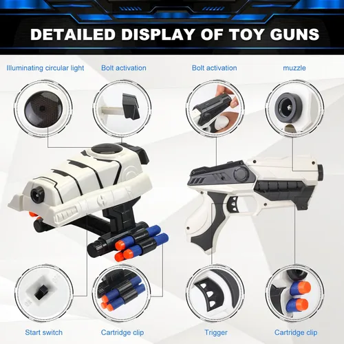 Vista 2 de Juguetes de Star Wars Stormtrooper Blaster de Espuma para Niños de 5, 6, 7, 8, 9+ Años, Juguetes de Guante de Poder de Superhéroe con 30 Dardos