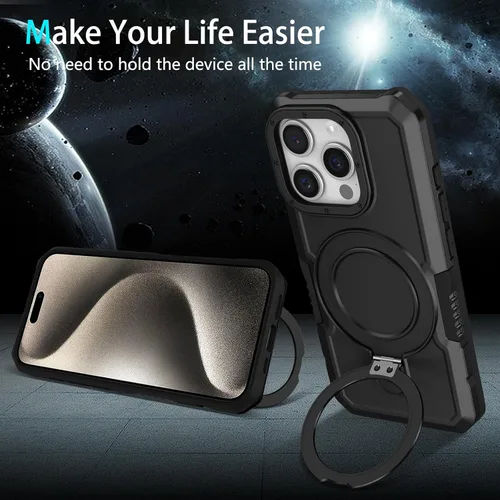Vista 3 de Funda compatible con Oppo A1k, carcasa con función atril integrada compatible con Oppo A1k a prueba de golpes, funda protectora 2 en 1 para teléfono