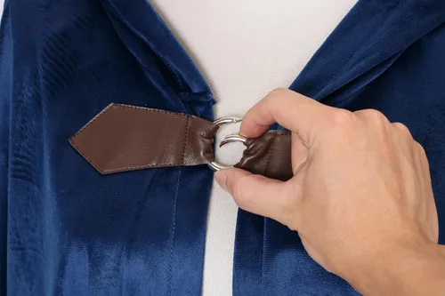 Vista 6 de Colorful House Capa renacentista para adulto, capas de caballero medieval, con capucha, disfraz gótico de hola