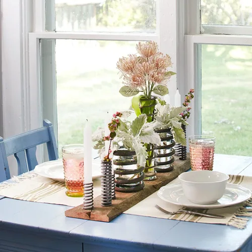 Vista 8 de Briful 6 piezas flores artificiales de crisantemo de otoño de 4 pulgadas, flor de acerico falsa, grandes crisantemos araña, flores de otoño