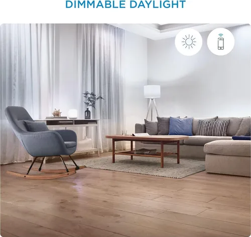 Vista 6 de WiZ - Bombilla inteligente LED A19 regulable de 60 W luz de día (5000 K), paquete de 2, 800 lúmenes, E26, para interiores, se conecta a tu Wi-Fi