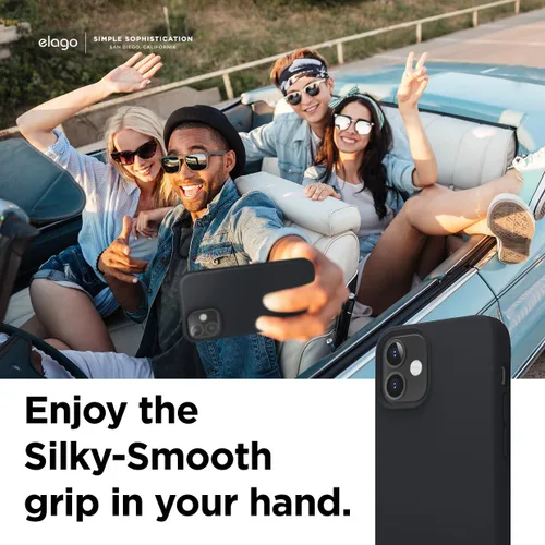 Vista 6 de elago Compatible con Funda para iPhone 12 Mini, Silicona Líquida, Cubierta Protectora de Cuerpo Completo, A Prueba de Golpes, Ajuste Delgado, Forro