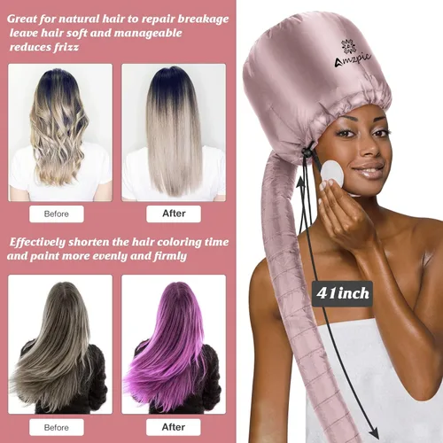 Vista 6 de Accesorio para secador de pelo de capó, suave, ajustable, extra grande, para acelerar el tiempo de secado en casa, fácil de usar para peinar, rizar