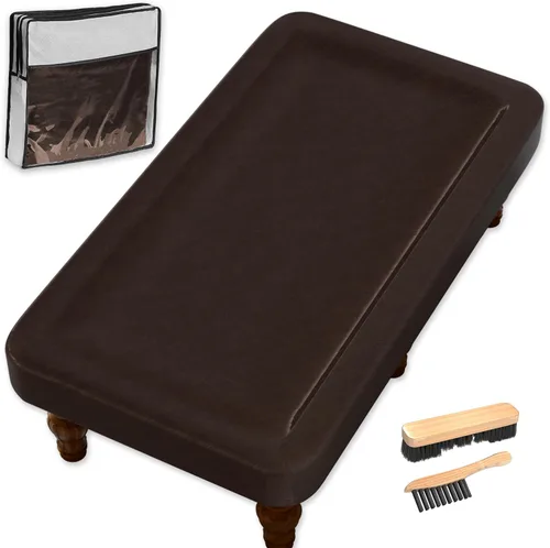 Vista 11 de Funda de cuero para mesa de billar de 8 pies, 8 pies, para exteriores e interiores, para proteger la mesa de billar, color rojo