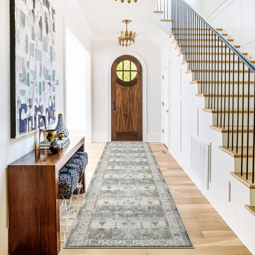 Vista 35 de Alfombra de pasillo lavable de 2 x 3 pies - Alfombra antideslizante resistente a las manchas, alfombras y tapetes de cocina duraderos