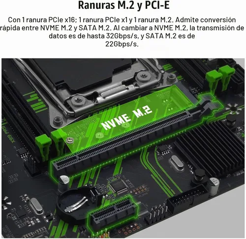 Vista 5 de X99 Placa Base de CPU Dual Intel LGA 2011-V3 para Procesador de Serie Xeon E5 V3/V4